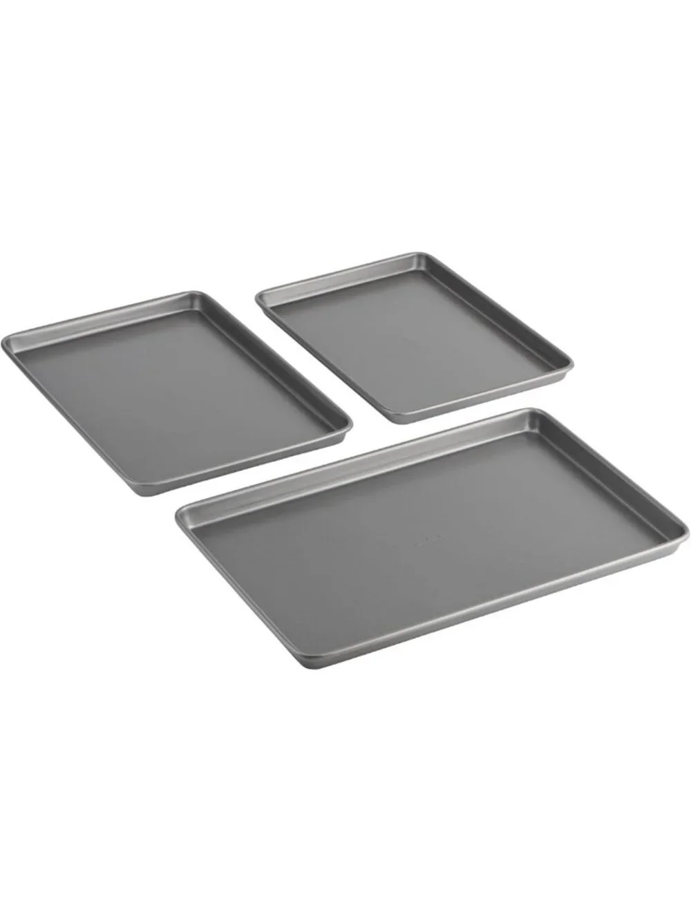 Nonstick Baking Sheet Set - 3 Pack (Small, Medium, Large) Carbon Steel Bakeware
